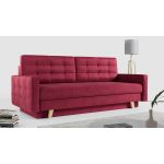 Rozkładana sofa skandynawska 3-osobowa, z pojemnikiem na pościel do salonu, beżowa – FRIGA