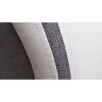 Piękna żółta sofa wypoczynkowa na sprężynach CORDOBA z białymi wstawkami z ecoskóry