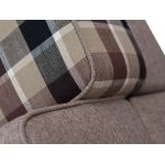 Piękna brązowa kanapa wypoczynkowa z funkcją spania SALAMINA z siedziskiem i oparciem w kratę