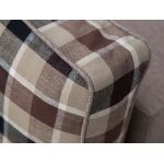 Piękna brązowa kanapa wypoczynkowa z funkcją spania SALAMINA z siedziskiem i oparciem w kratę