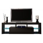 Szafka RTV pod telewizor 160 cm, komoda z barkiem i oświetleniem LED do salonu - REINER 2