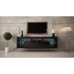 Szafka RTV pod telewizor 160 cm, komoda z barkiem i oświetleniem LED do salonu - REINER 2