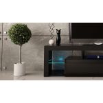 Szafka RTV pod telewizor 160 cm, komoda z barkiem i oświetleniem LED do salonu - REINER 2