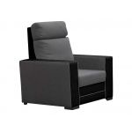 Nowoczesny szary fotel wypoczynkowy na sprężynach MARTESI z dwukolorową tapicerką