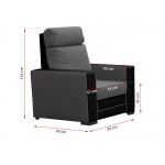 Nowoczesny szary fotel wypoczynkowy na sprężynach MARTESI z dwukolorową tapicerką