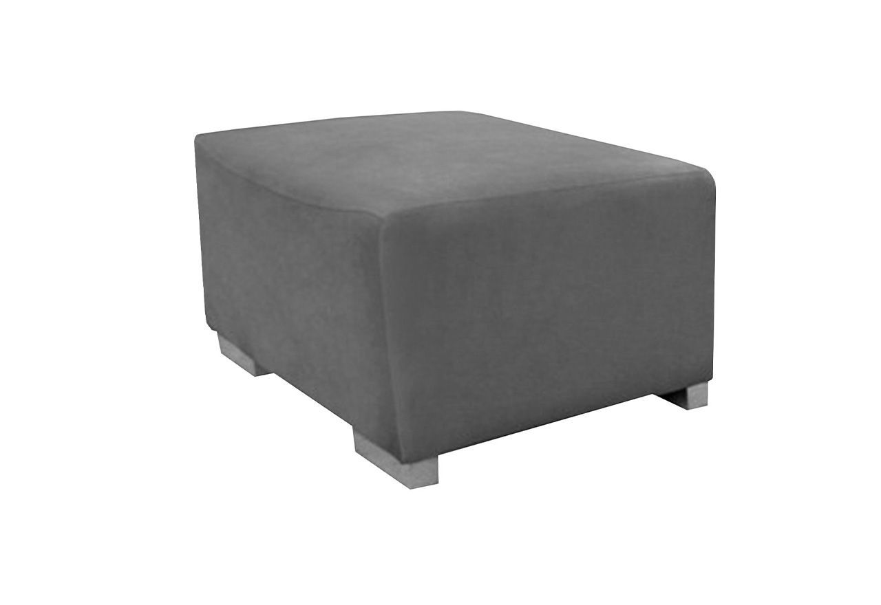 Elegancka nowoczesna czarna kanapa wypoczynkowa z pufą do salonu AMARI