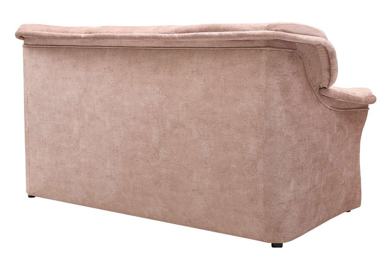 Klasyczna sofa w stylu retro ALBANETA wolnostojąca rozkładana z brązową tapicerką z ecoskóry