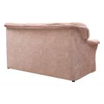 Klasyczna sofa w stylu retro ALBANETA wolnostojąca rozkładana z brązową tapicerką z ecoskóry