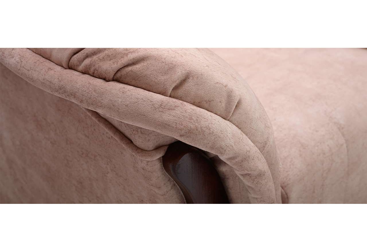 Klasyczna sofa w stylu retro ALBANETA wolnostojąca rozkładana z brązową tapicerką z ecoskóry