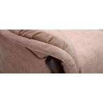 Klasyczna sofa w stylu retro ALBANETA wolnostojąca rozkładana z brązową tapicerką z ecoskóry