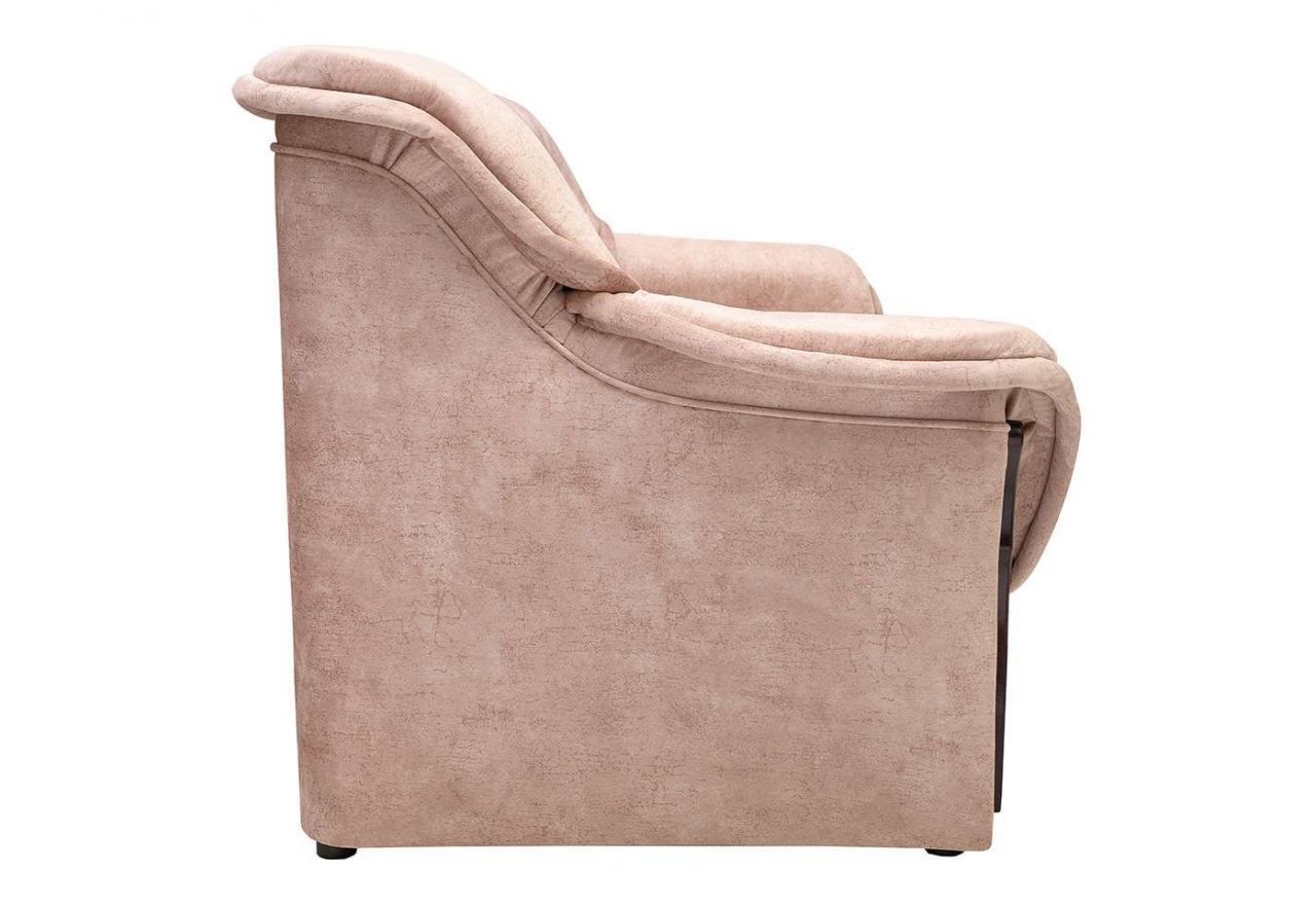 Klasyczna sofa w stylu retro ALBANETA wolnostojąca rozkładana z brązową tapicerką z ecoskóry