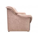 Klasyczna sofa w stylu retro ALBANETA wolnostojąca rozkładana z brązową tapicerką z ecoskóry