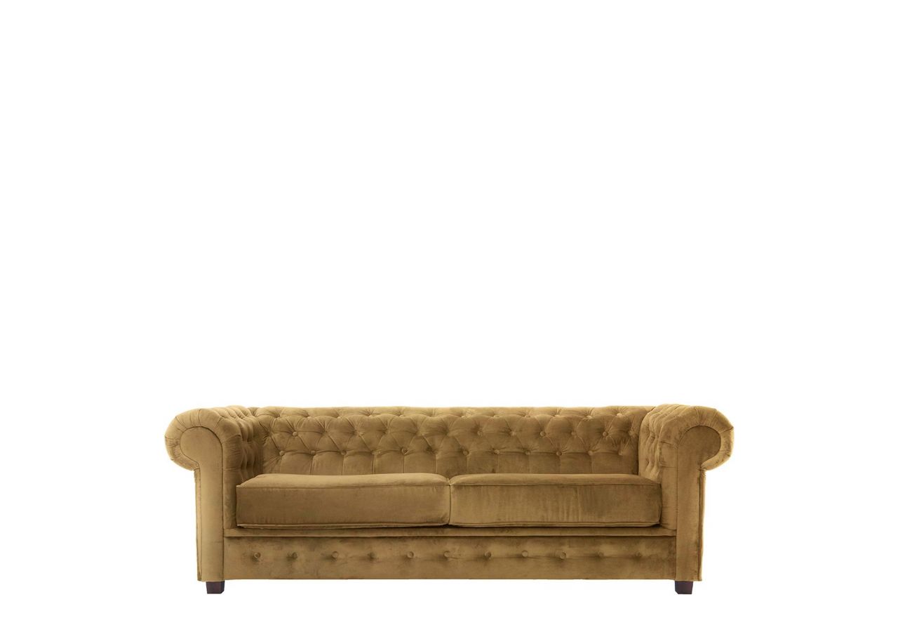 Pikowana trzyosobowa sofa CHESTERFIELD w stylu angielskim, glamour, idealna do pokoju dziennego