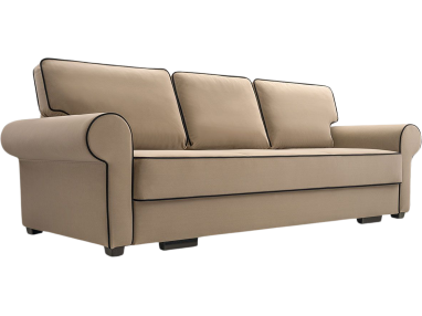 Piękna klasyczna kanapa wypoczynkowa BELVI z funkcją spania i pojemnikiem na pościel