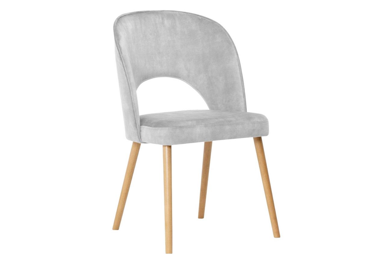 Stylowe minimalistyczne krzesło ISELLE na drewnianych nogach