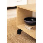 Komoda 140 cm z czterema szufladami oraz dwiema szafkami bocznymi, idealna do salonu - MALISE Biały Lux / Dąb Biszkoptowy