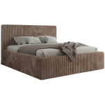 Łóżka tapicerowane brązowe