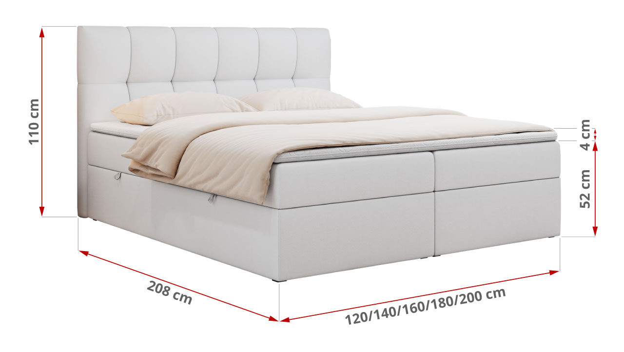 wymiary łóżka Carmen