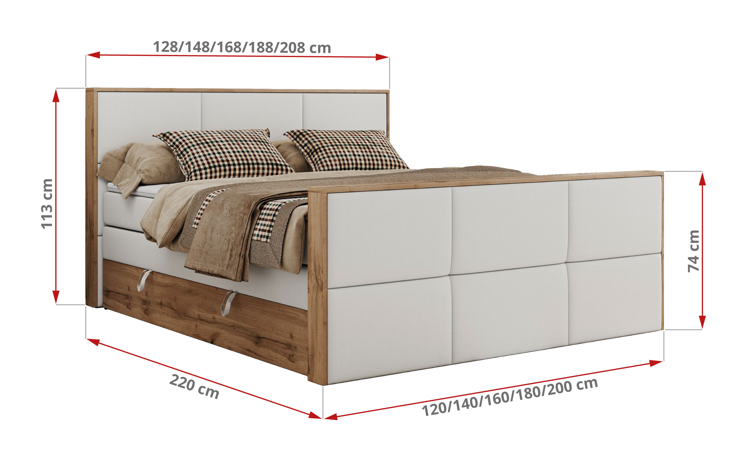 wymiary łóżka Amore king