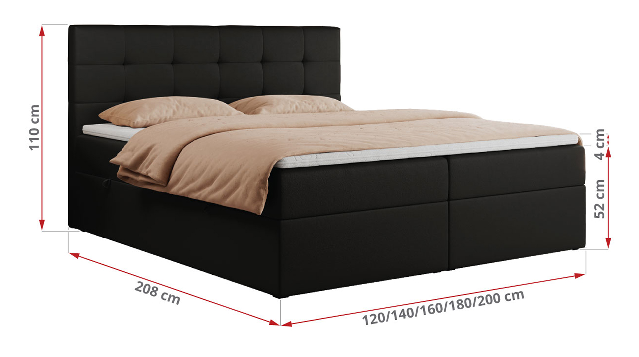 wymiary łóżka CENTO