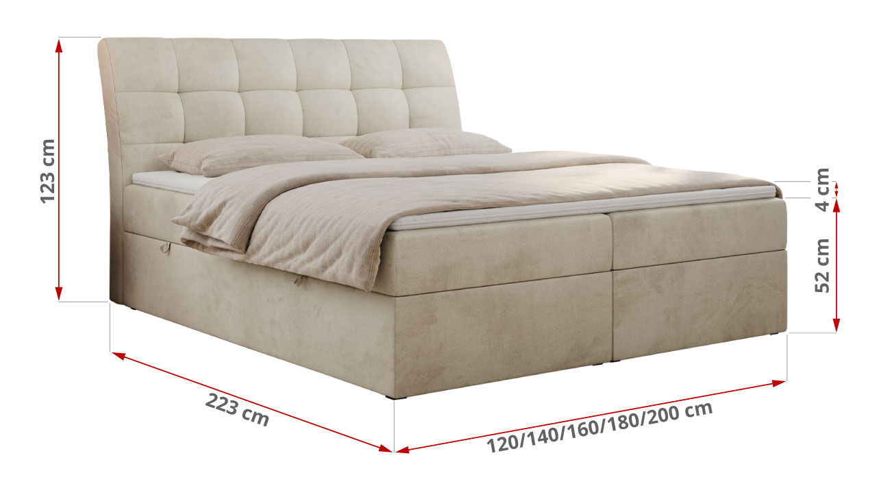 wymiary łóżka Dingo