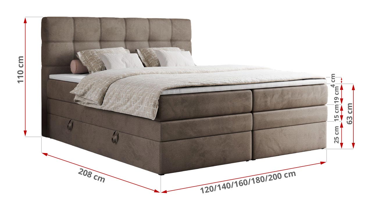 wymiary łóżka Erni King