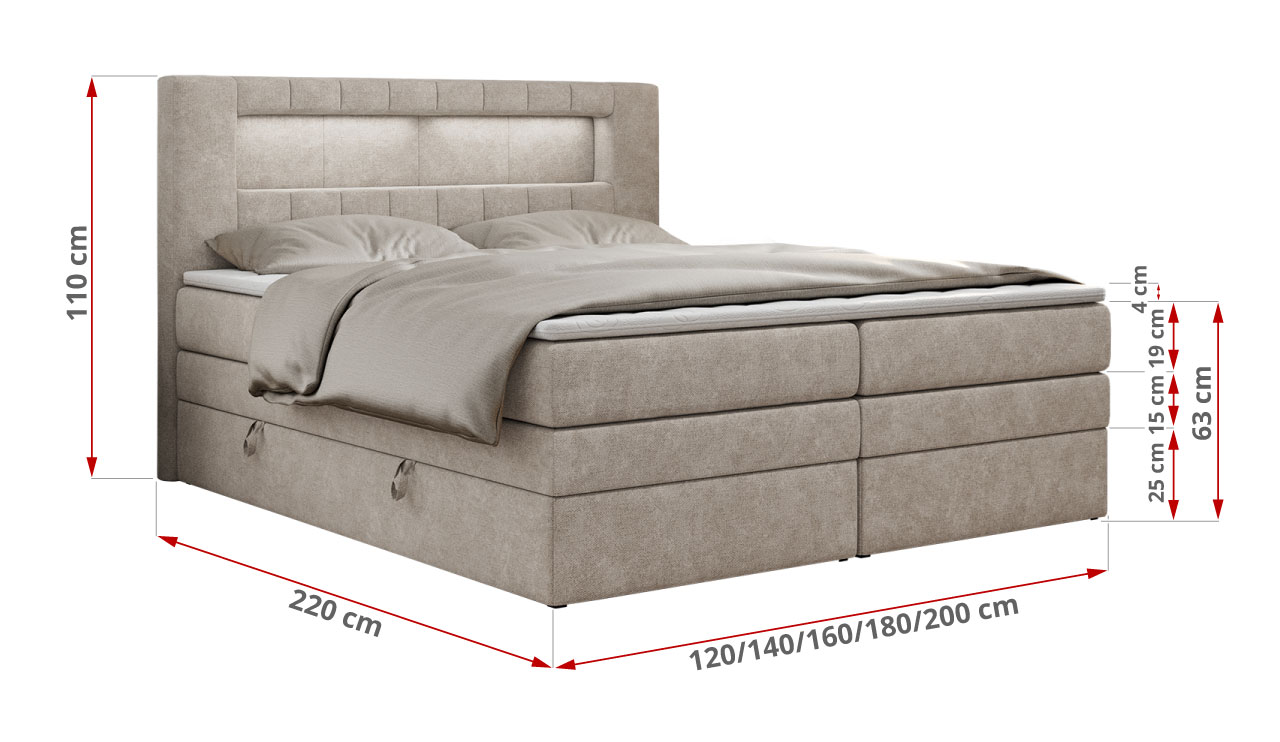 wymiary łóżka Gold 5 King