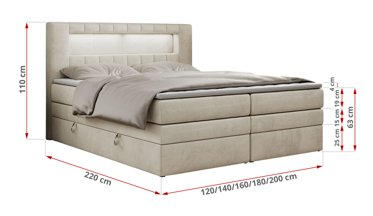 wymiary łóżka Gold 5 King