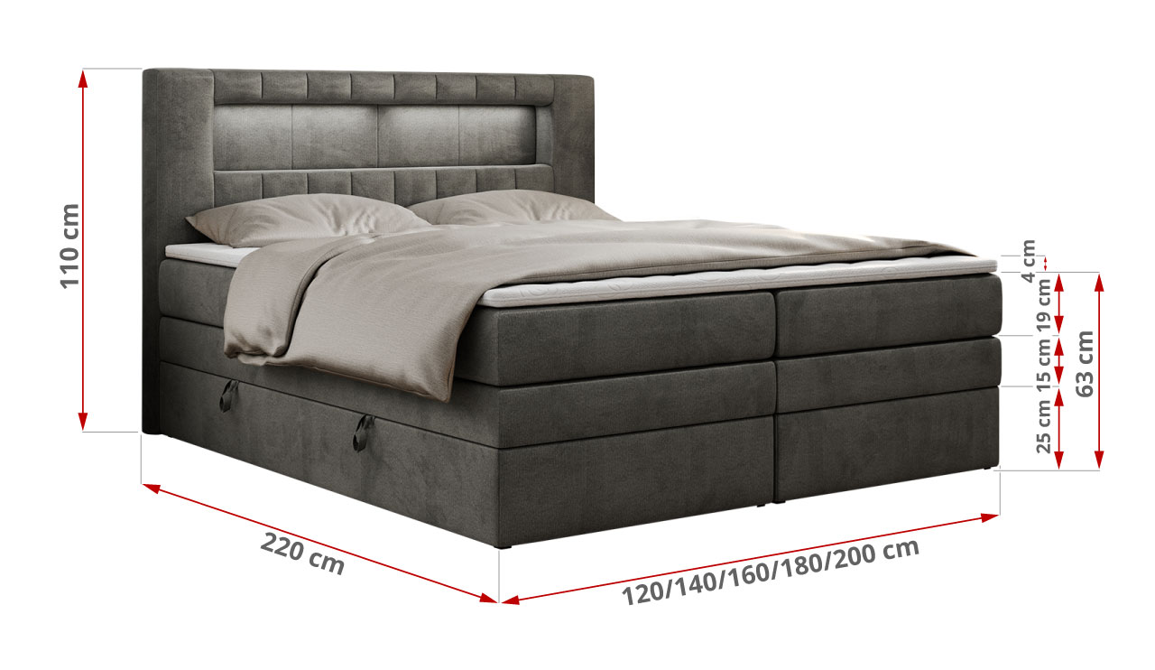 wymiary łóżka Gold 5 King