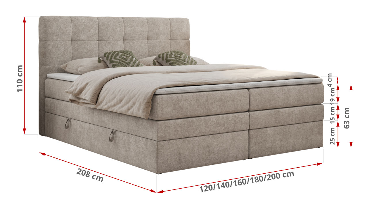 wymiary łóżka Luka