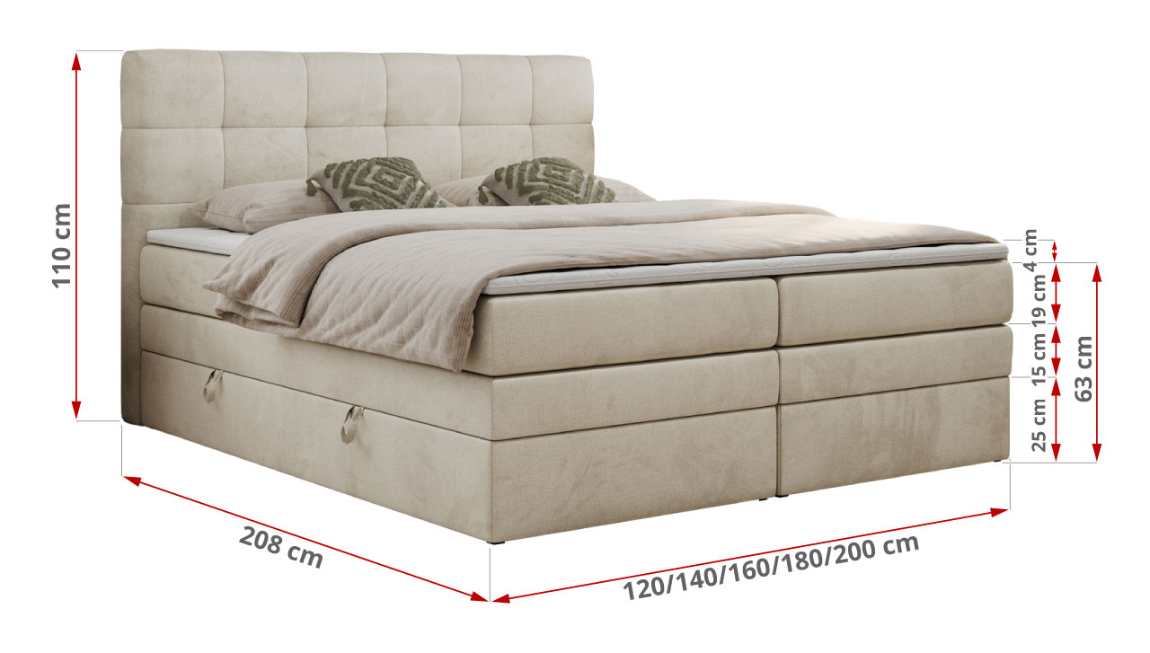 wymiary łóżka Luka
