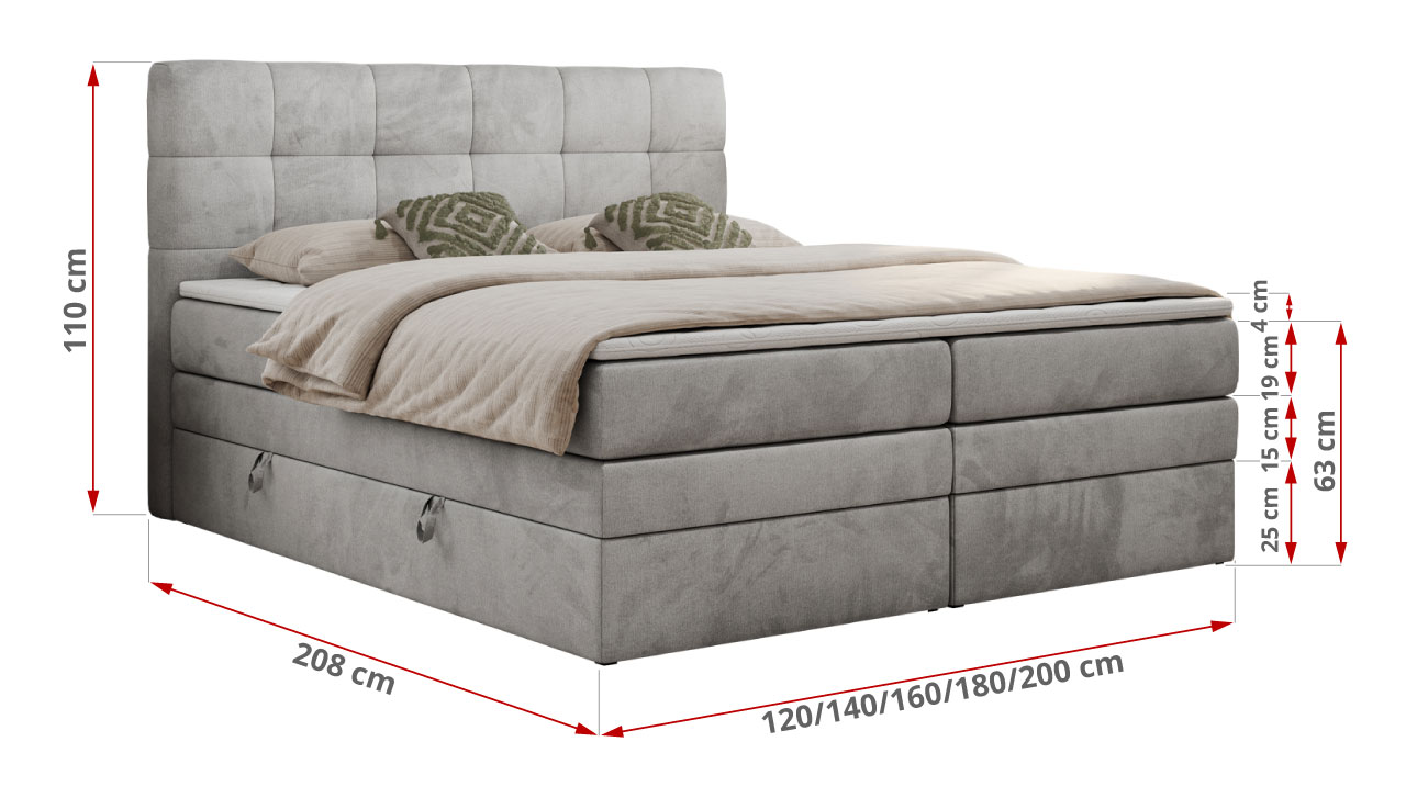wymiary łóżka Luka