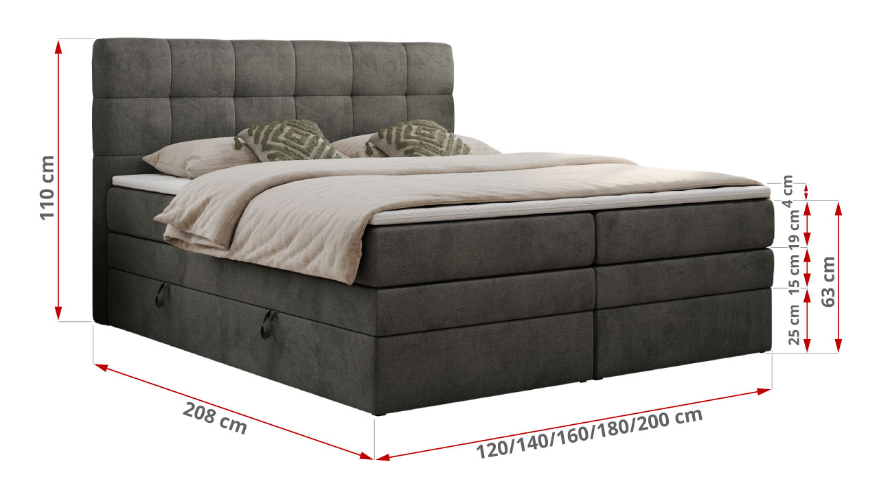 wymiary łóżka Luka