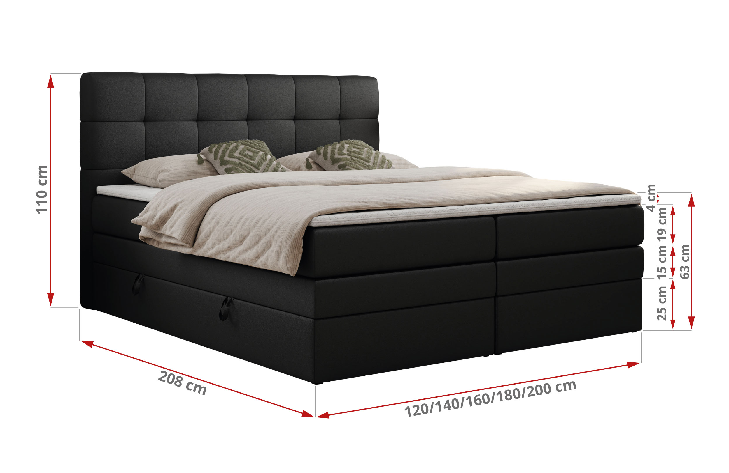 wymiary łóżka Luka