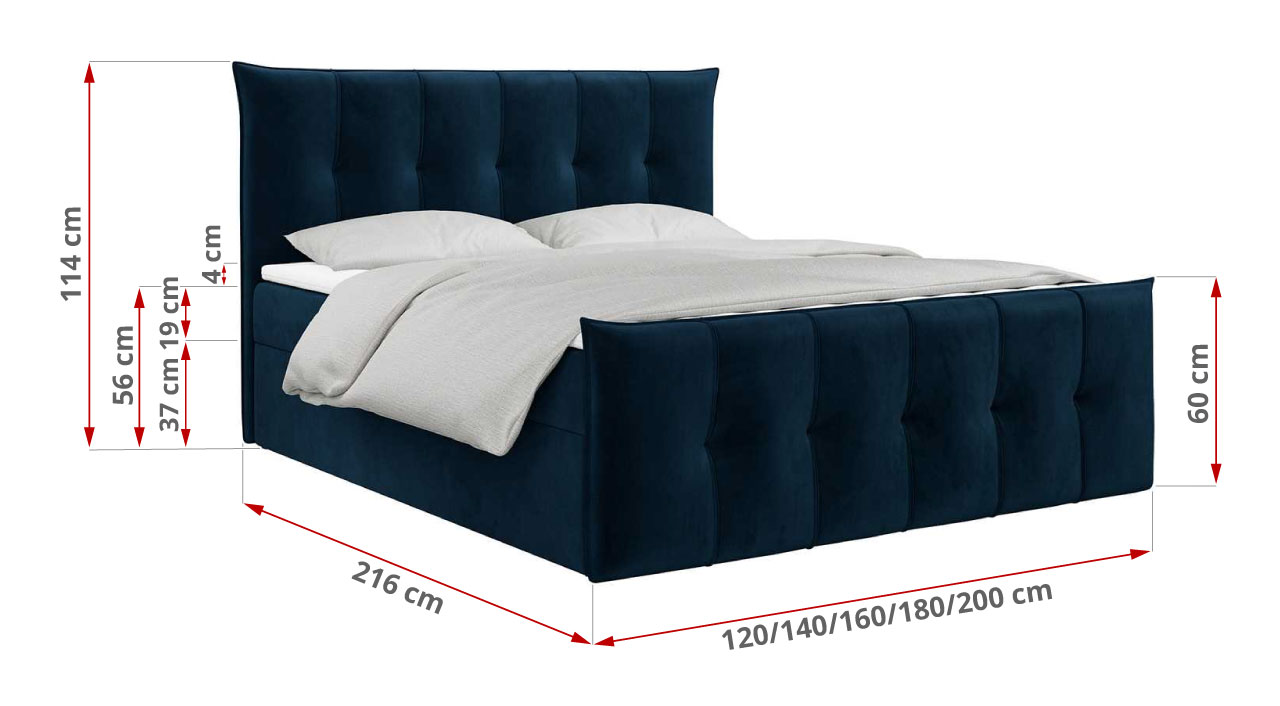 wymiary łóżka PREMIUM 11