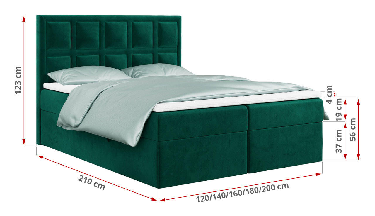 wymiary łóżka PREMIUM 5