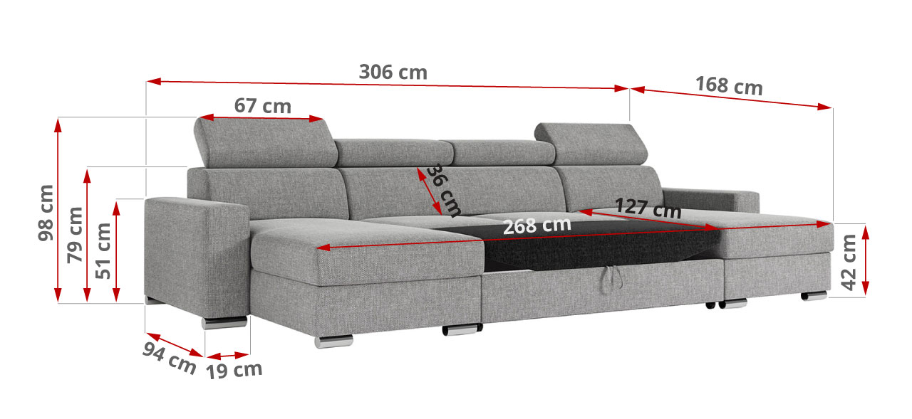 wymiary narożnika FOX