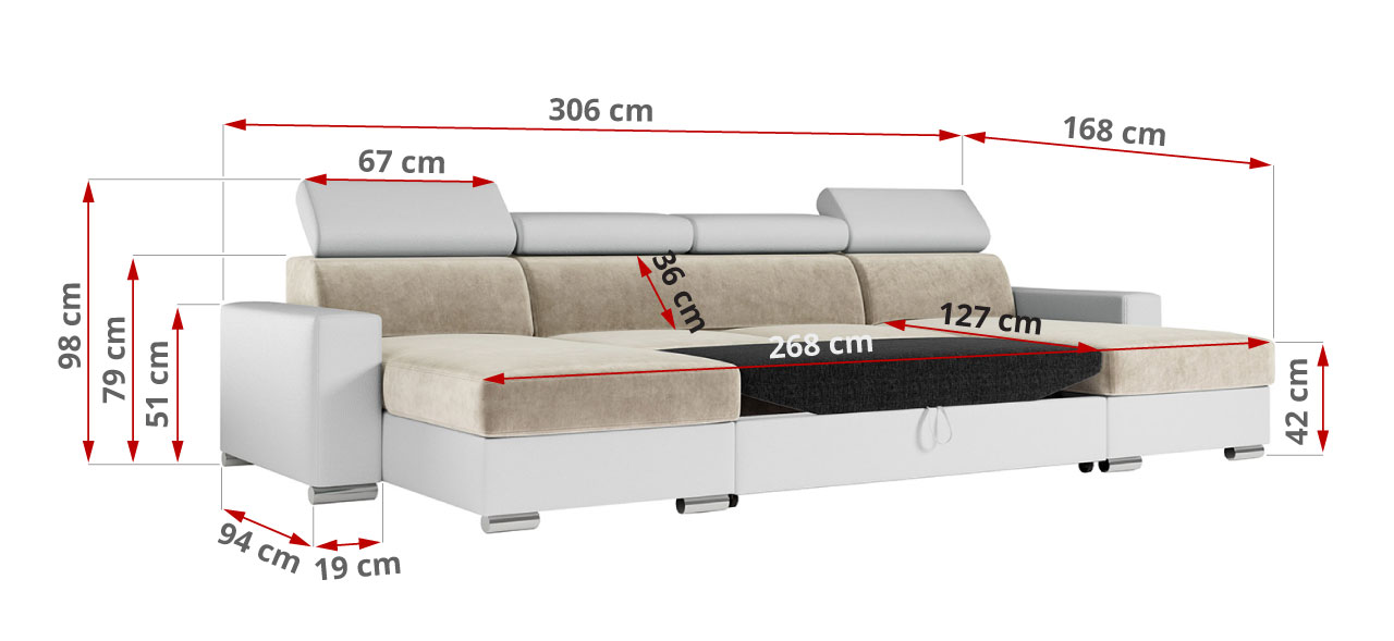 wymiary narożnika FOX