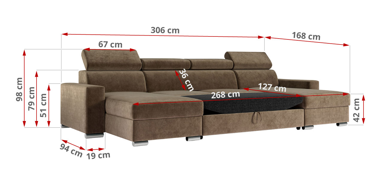 wymiary narożnika FOX