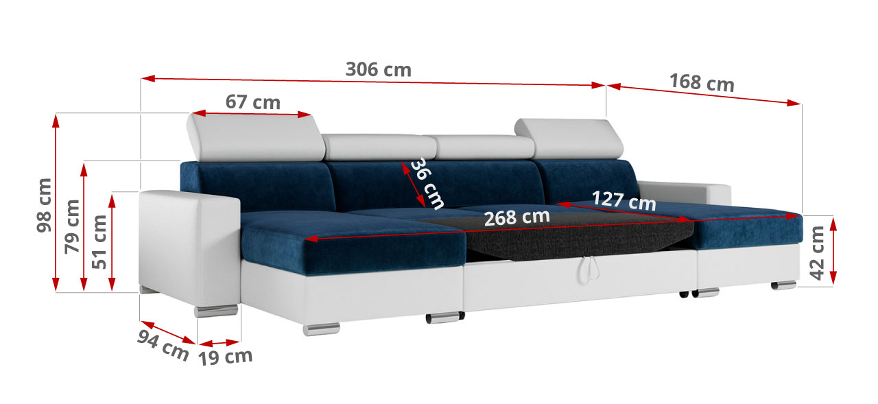 wymiary narożnika FOX