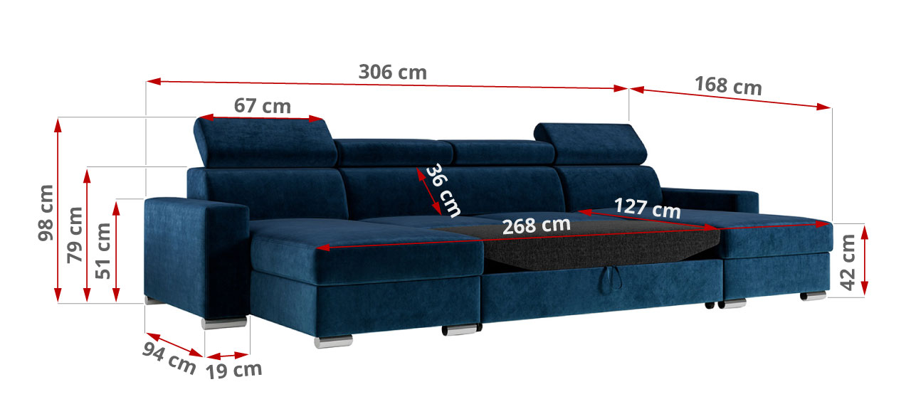 wymiary narożnika FOX