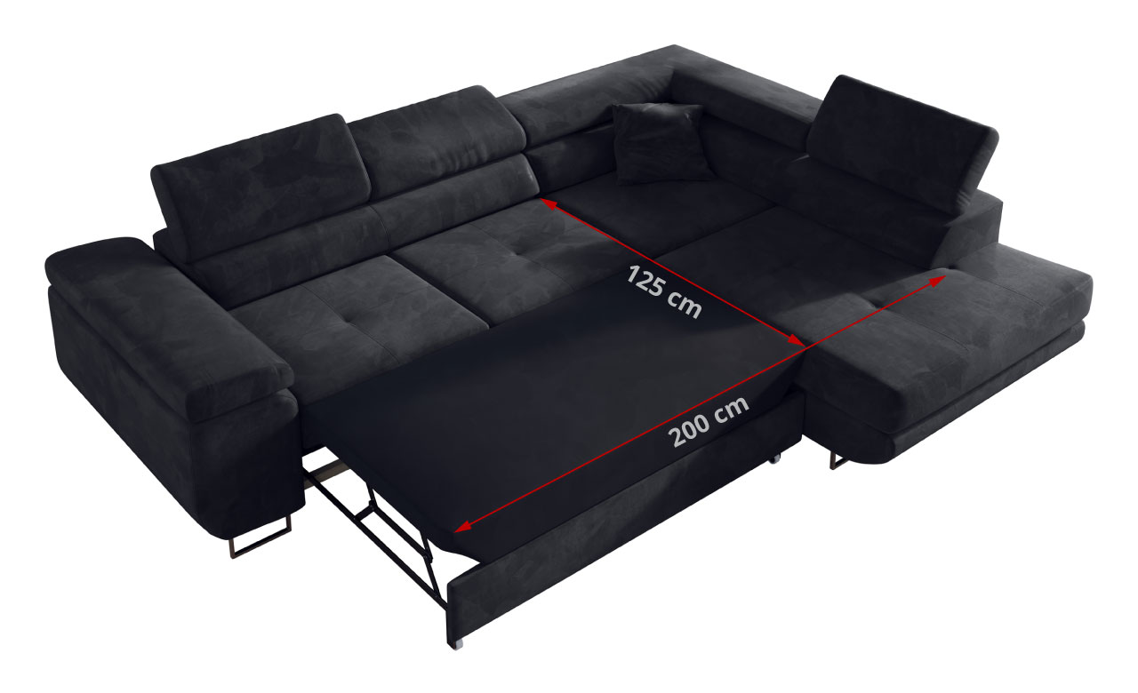 Narożnik GUSTAW L - Monolith 95 - ciemny szary - OUTLETU - 42_2