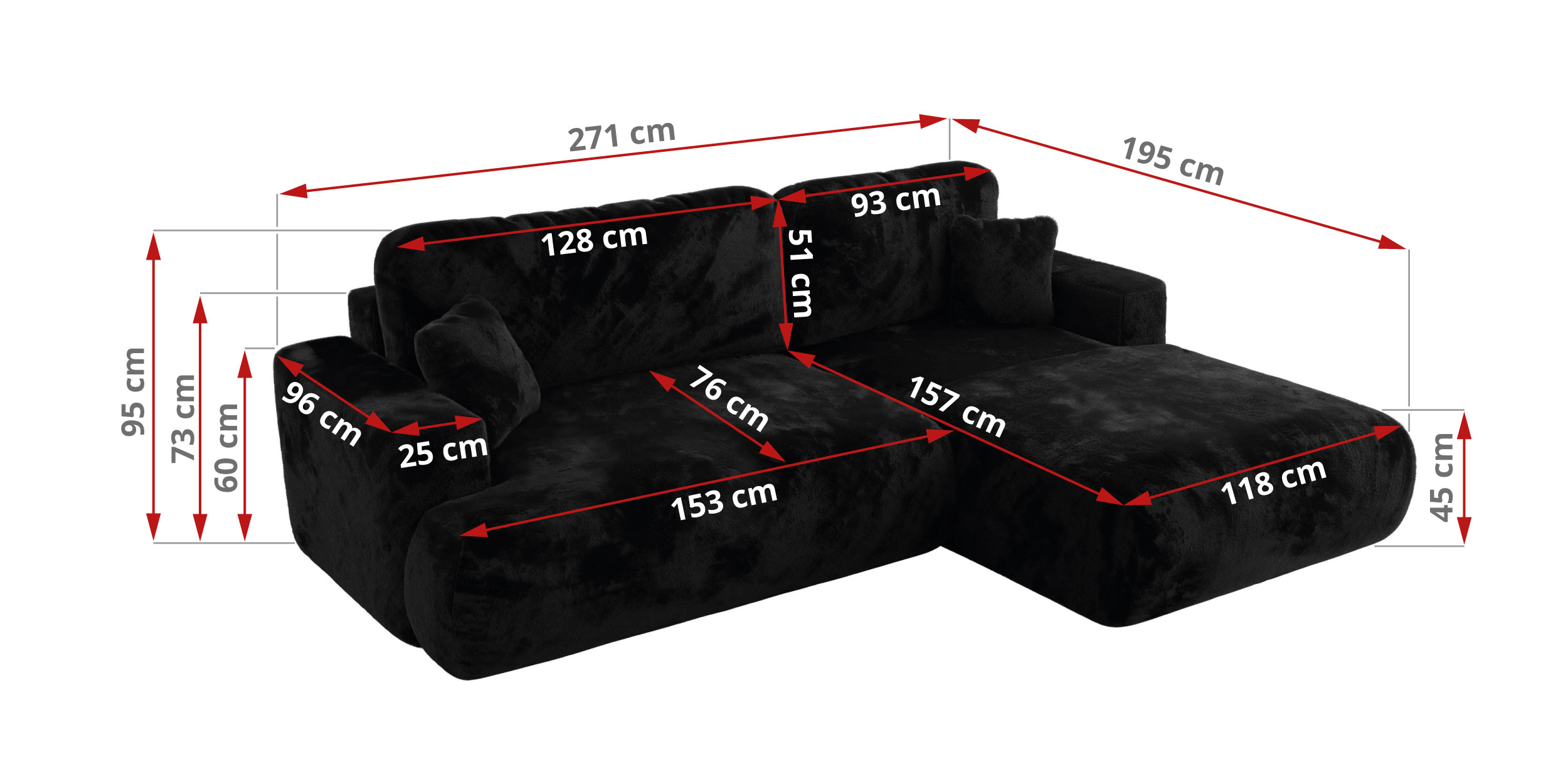 Narożnik - OVO L - Lapit 19 - czarny - OUTLETU - 42_1