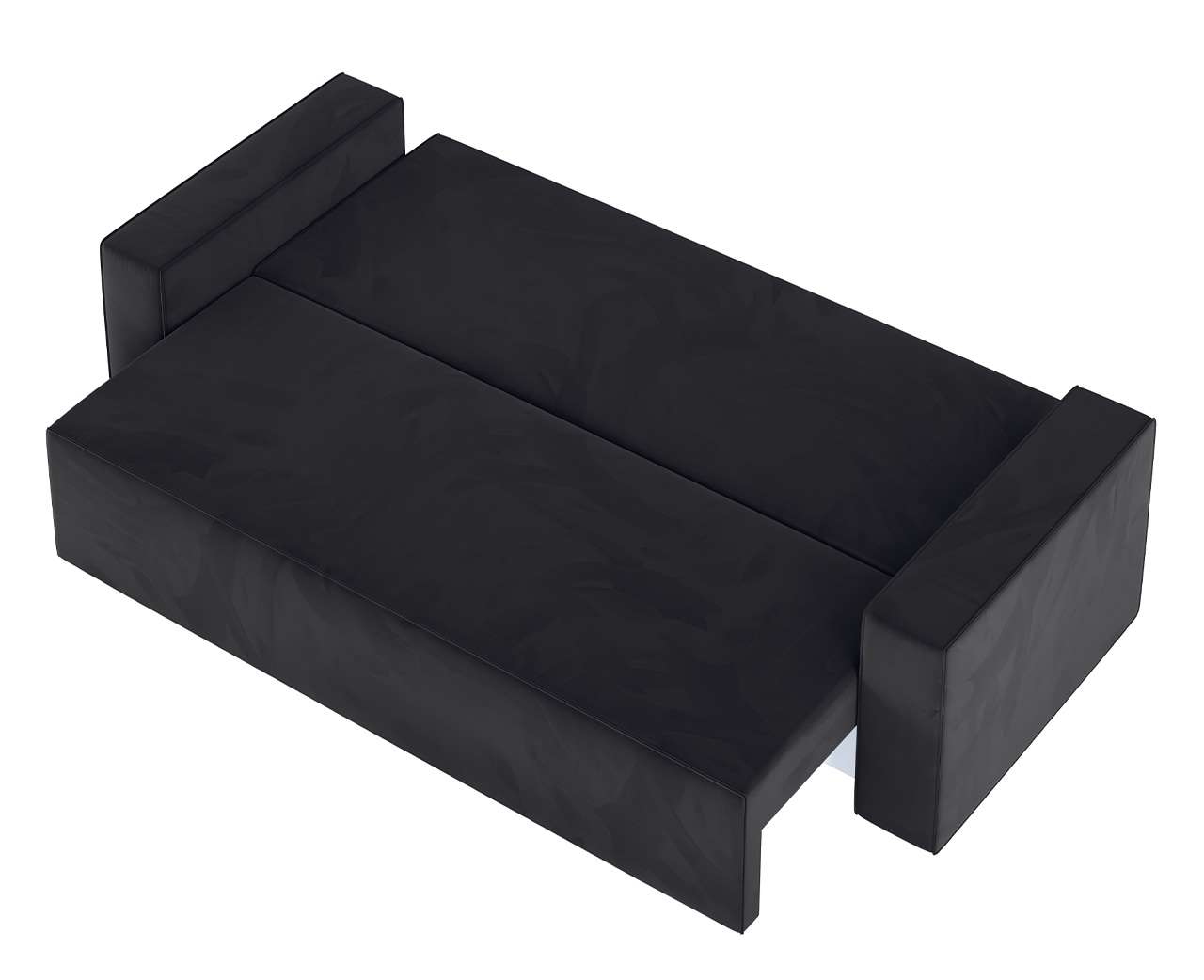 Mała sofa rozkładana wolnostojąca z funkcją spania i pojemnikiem, sprężyny premium bonell - KLARA grafitowa - OUTLET - 46_2