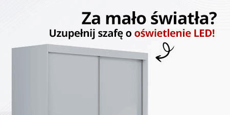 Biała szafa przesuwna 120 cm WALENCJA z lustrem i szkłem lacobel na froncie - 320_4