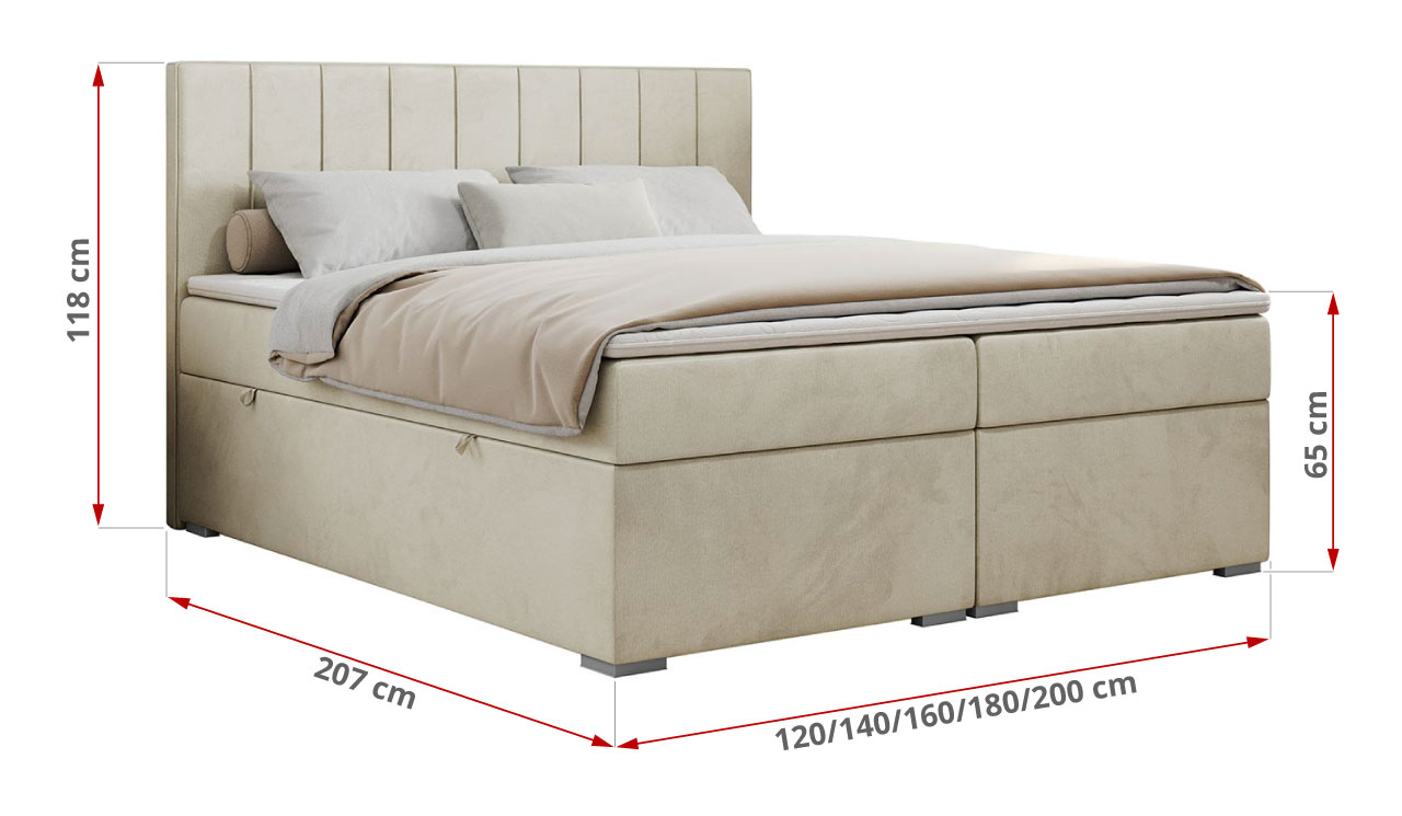 wymiary łóżka Ally