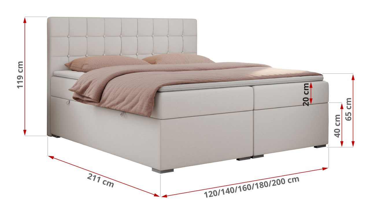 wymiary łóżka Pera