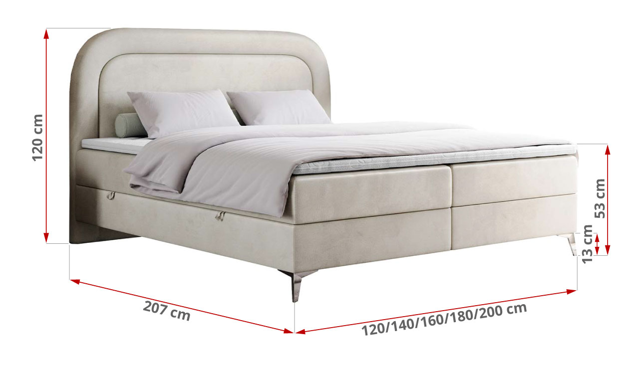 wymiary łóżka bess