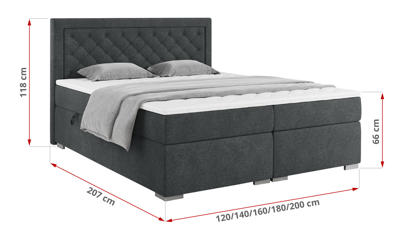 wymiary łóżka Jasir