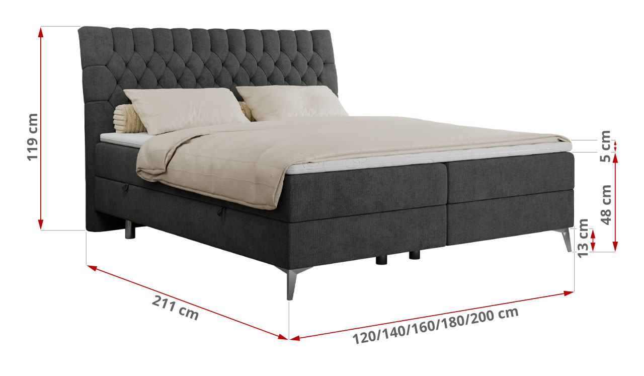 wymiary łóżka Milen